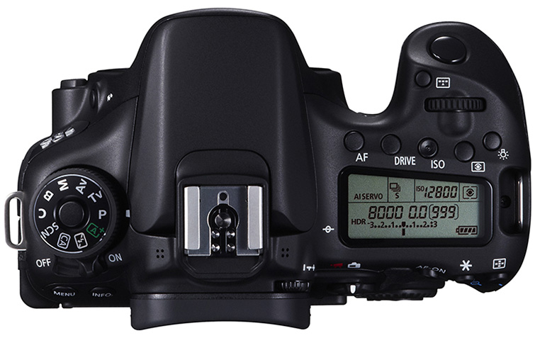 Canon EOS 70D Oberseite
